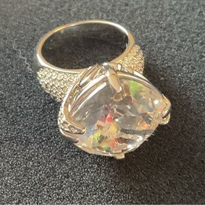 Swarovski Silver Ring with Beautiful Crystal